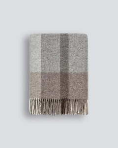 Baya - Brunswick (100% New Zealand Wool) Throw - Fawn 130x180cm