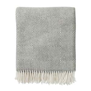 Throw: Nordic Style - Klippan Lambswool Throw Gooseye (Green)