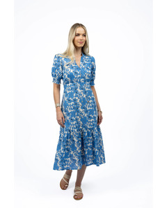 Humidity - Fleur Midi Dress (Blue/Stone)