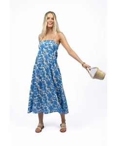 Humidity - Fleur Sway Dress (Blue/Stone)