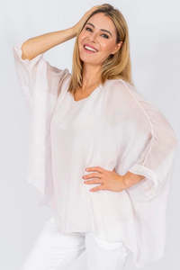 The Italian Closet - Allegra Top Baby Pink Silk