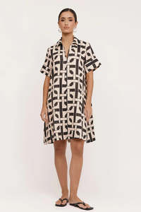 Adorne - Solace Printed Linen Dress