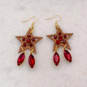 Ghost And Lola: Ghost & Lola - Red Star Earrings