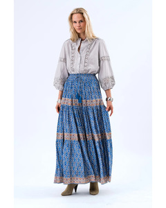 Lolly's Laundry - Diamond Maxi Skirt (Blue)