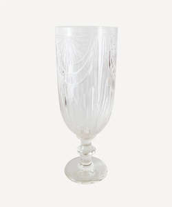 Glassware: French Country - Sunrise Cut Glass Tall Hurricane