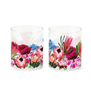 Glassware: Nel Lusso - Botanical Blooms Glass Set of 4