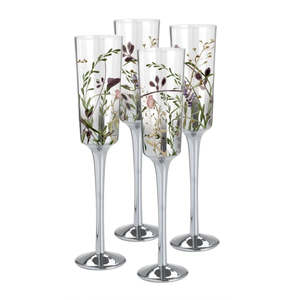Glassware: Nel Lusso - Wildflower Champagne Flute set of 4