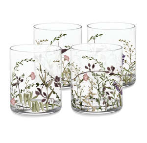Glassware: Nel Lusso - Wildflower Old Fashioned Glass Set of 4