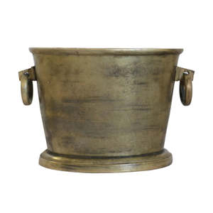 Cc Interiors: CC Interior - Cairo Antique Brass Finish Oval Champagne Bucket