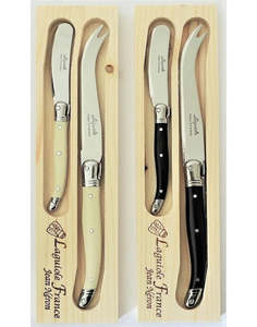 Provence: Provence - Laguiole 2 Cheese Knife Set Wooden Box (Ivory)