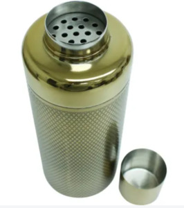 Robert Mark - Art Deco Cocktail Shaker Gold Diamond Pattern (650ml)