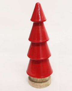 Le Forge - Vintage Wooden Enamel Tree 16cm (Red)