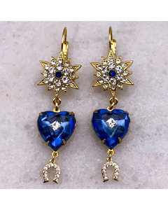 Ghost & Lola - Blue Velvet Earrings