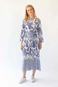 Lollys Laundry: Lolly's Laundry - Harper Maxi Dress 3/4 (Blue)