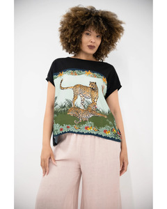 New Fashion: Tiger Animal Tee (Black) OS