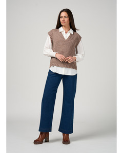 Knitwear: Loobies - Tilly Vest (Walnut)