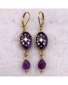 Ghost & Lola - Amethyst Star Earrings