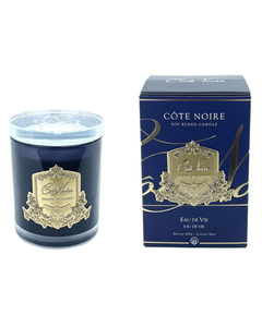 Cote Noire - Dark Vessel Candle with Gold Badge - Eau De Vie (450g)