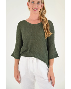Knitwear: Portofino Jean Knit Khaki (OS)