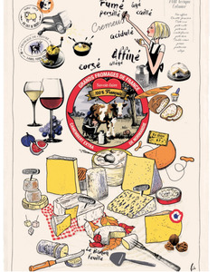 Home Decor: Provence - Tea towel Cheese shop (48x72cm)