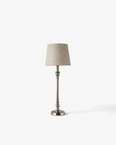 Home Decor: French Country - Round Small Lamp Base Antique Silver