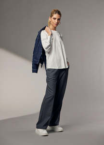 Madly Sweetly: Madly Sweetly - Mixed Media Top (White)