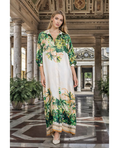 New Fashion 1: LILLIANO - Italian Tropical Silk Viscose Dress (Champagne)