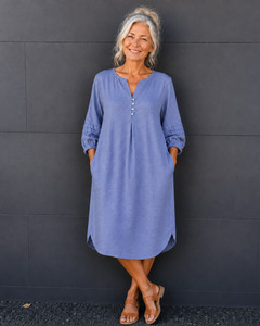 Flaxbloom - Athena Dress (Soft Blue)