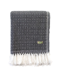 Woola - Contemporary Alpaca Merino Wool Throw (Blk/Wht)