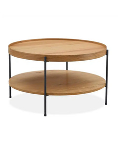 Le Forge - Reflect 2 Tier Coffee Table 80cm (Natural Oak)