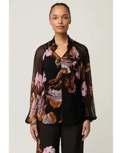 Once Was - Maris Sheer Chiffon Blouse (Sunset Orchid)