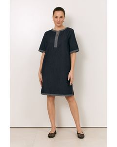Adorne: Adorne - Sara Lightweight Denim Short Dress (Denim)
