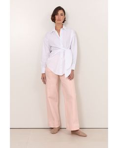 Adorne - Rosalie Patch Pocket Denim Pant (Pink)