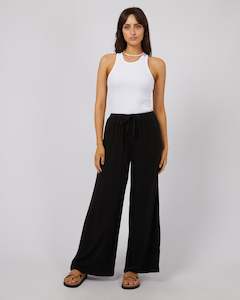 Bottoms: Luxe Linen Pants / Black | All About Eve