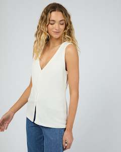 Tops: Dustin Vee Top / White | Silent Theory