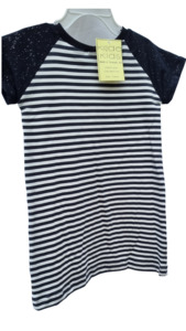Kode Kids Clothing: Millie T-Shirt Dress | Black & White Stripe