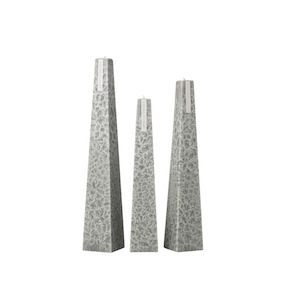 Valentines: Granite Icicle Candle | Black Iris