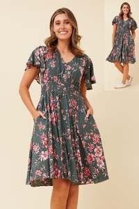 Summer Collection: Freya Mini Dress | Green Ash Floral