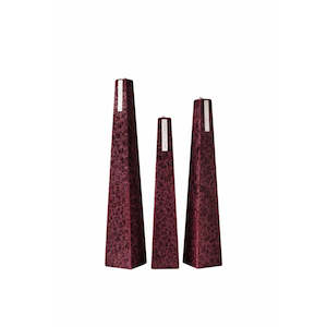 Icicle Candles Living Light: Granite Icicle Candle Dark Red - Red Currant