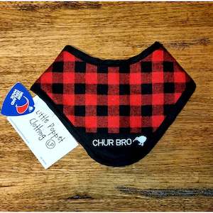For The Kids: Bush Shirt Dribble Bib | Red -Chur Bro