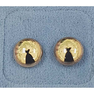 Earrings: Glass Dome Earring - Little Black Dress