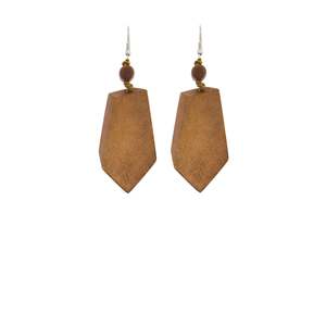 Timber Diamond Drop Hook Earring Tan