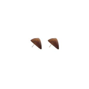 Timber Triangle Stud Earring Tan