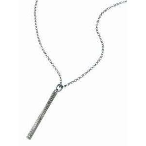 Black Diamante Stick Necklace