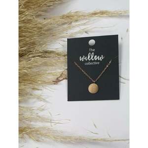 Necklaces: The Willow Collective - Brushed Circle Necklace