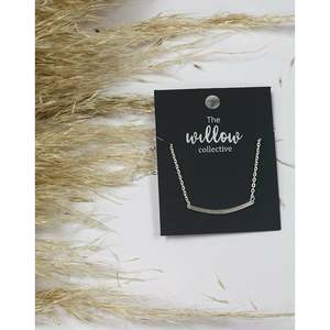 Necklaces: The Willow Collective - Curved Bar Necklace