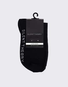 Crew Socks 3 Pack / Black | Silent Theory