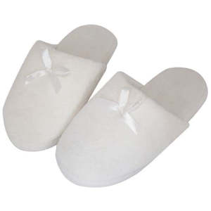 Socks 1: SLIPPER WHITE LG