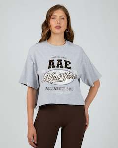 All About Eve: Athletica Relaxed Crop Tee / Grey Marle