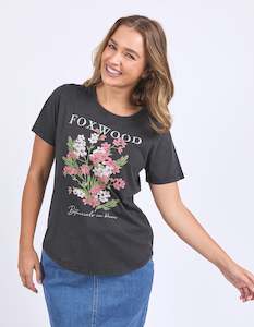 Summer Collection: Flowers Tee / Washed Black | Foxwood